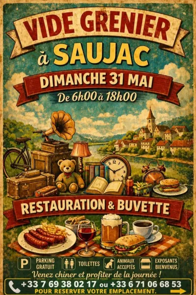 Vide grenier de Saujac  Saujac 2026-05-31