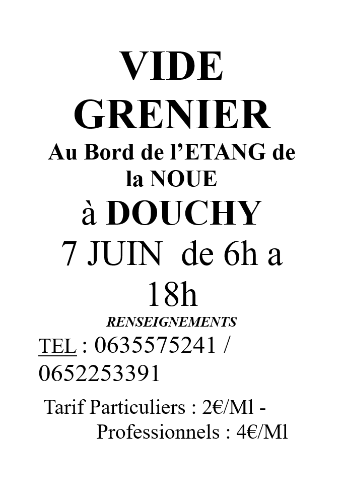 Vide-grenier Douchy-Montcorbon