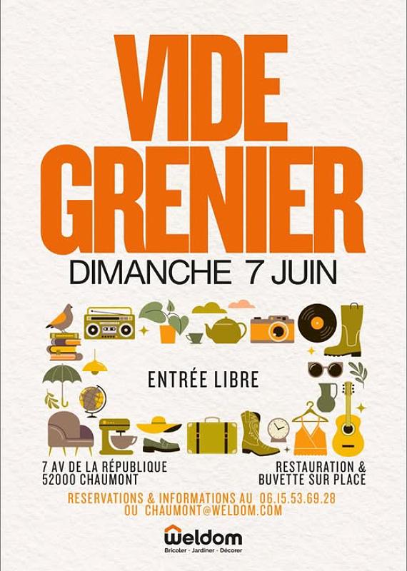 Vide-grenier du magasin Weldom Chaumont