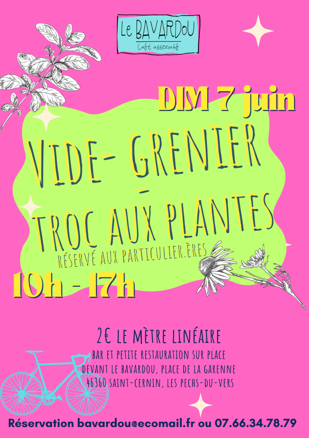Vide-grenier et Troc aux plantes Saint-Cernin Les Pechs du Vers