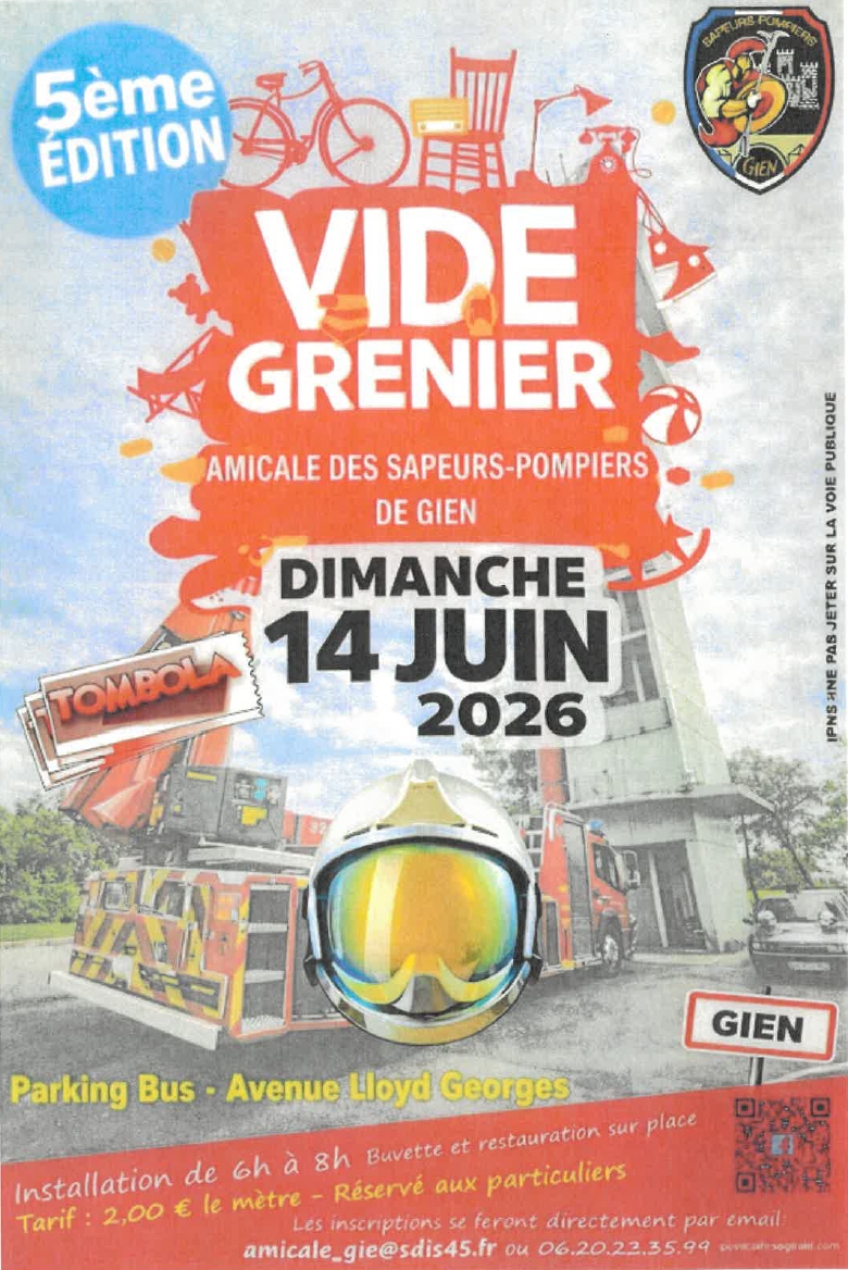 Vide-Grenier Avenue Lloyd Georges Gien 2026-06-14