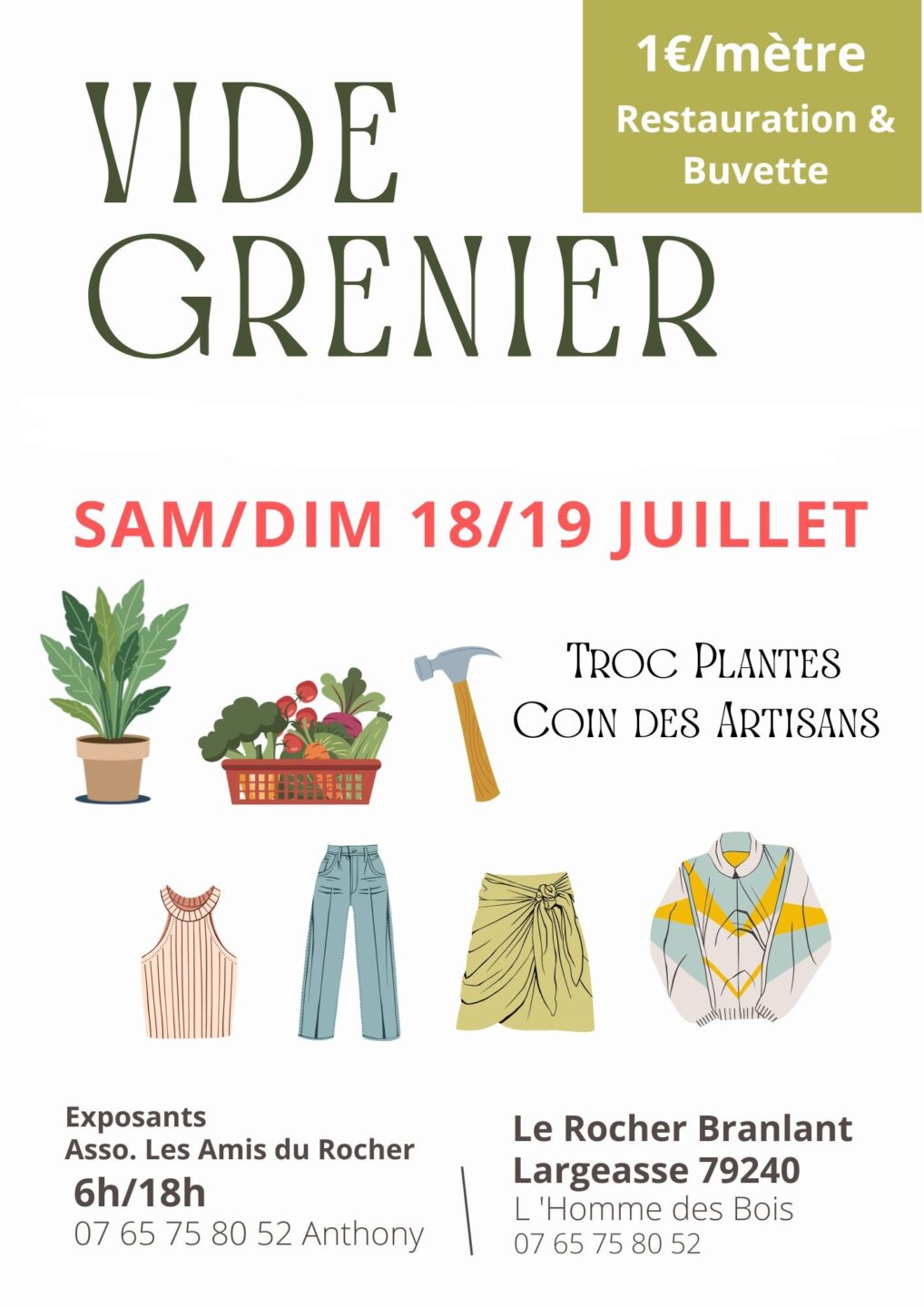 Vide grenier Le rocher branlant Largeasse