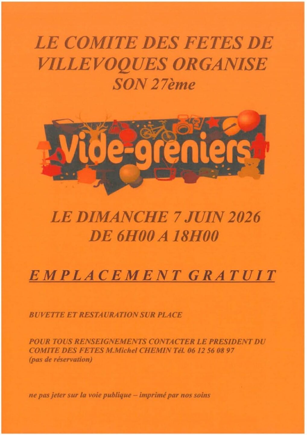 Vide grenier  Villevoques 2026-06-07