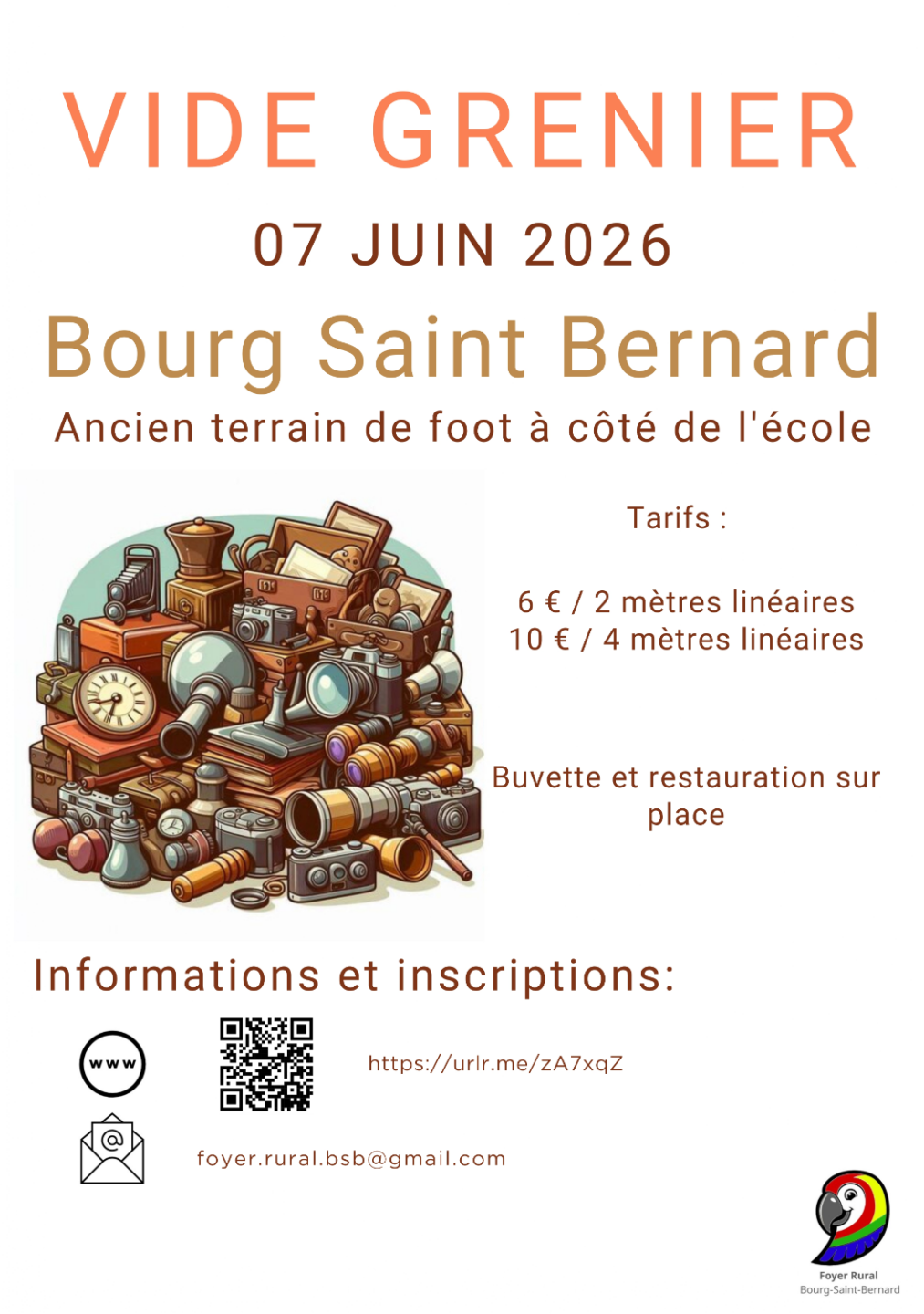 VIDE-GRENIERS À BOURG-SAINT-BERNARD ANCIEN TERRAIN DE FOOT Bourg-Saint-Bernard 2026-06-07