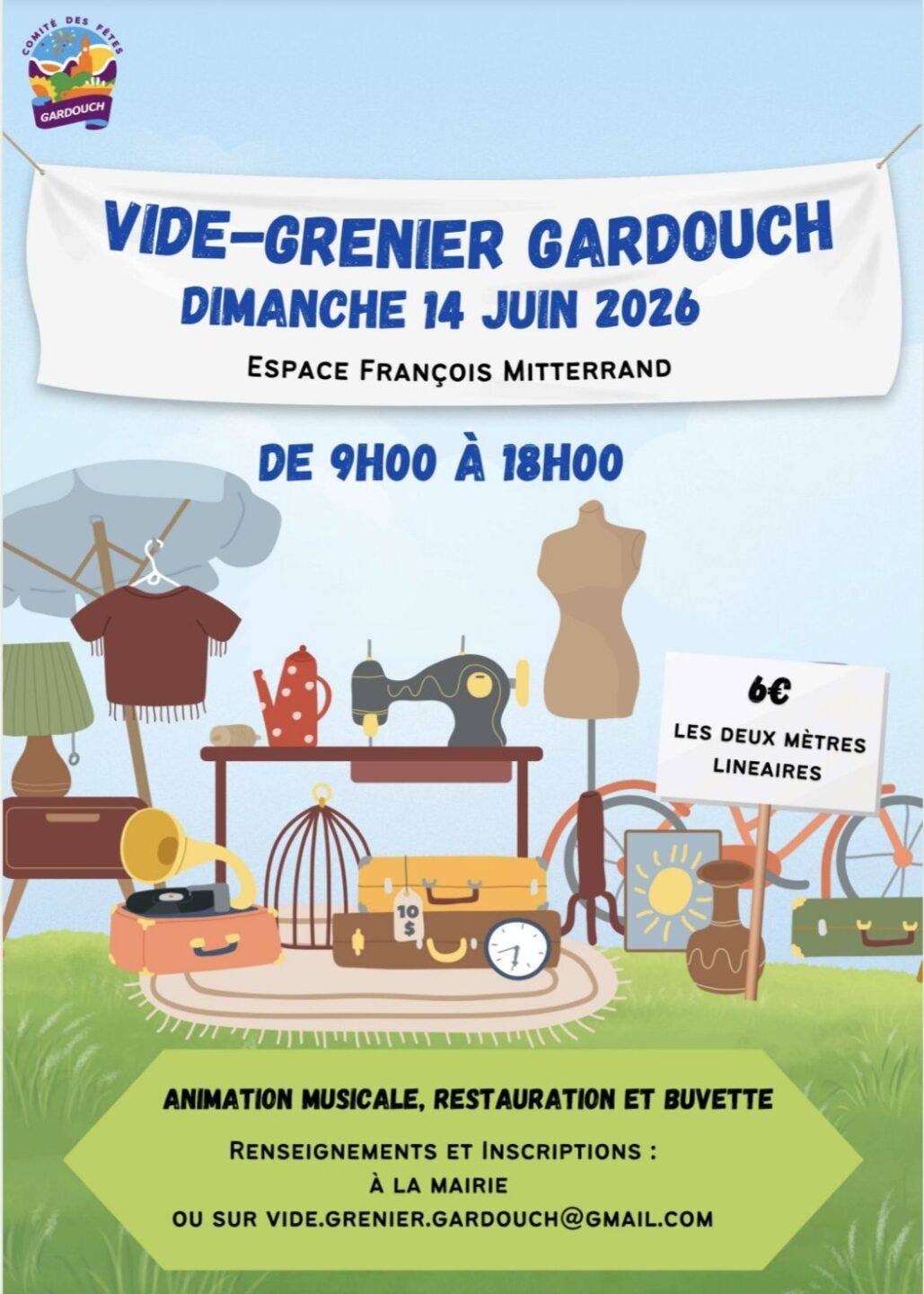 VIDE-GRENIERS À GARDOUCH ESPACE FRANCOIS MITTERAND Gardouch 2026-06-14