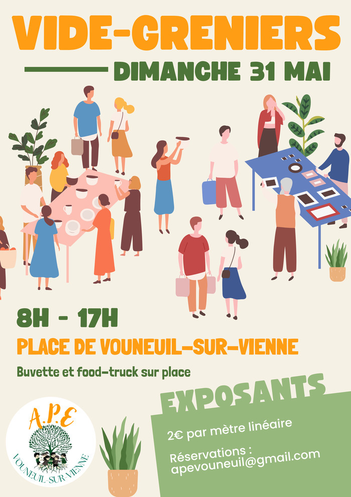 Vide-greniers à Vouneuil-sur-Vienne 7 avenue Jean Jaurès Vouneuil-sur-Vienne 2026-05-31