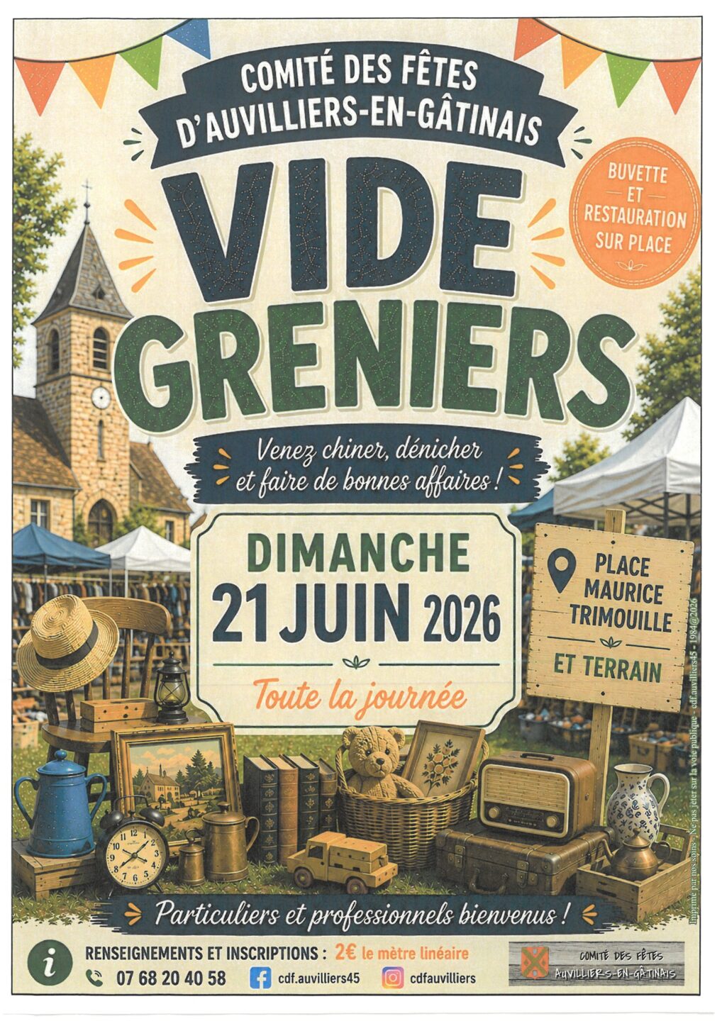 Vide greniers Auvilliers-en-Gâtinais 2026-06-21