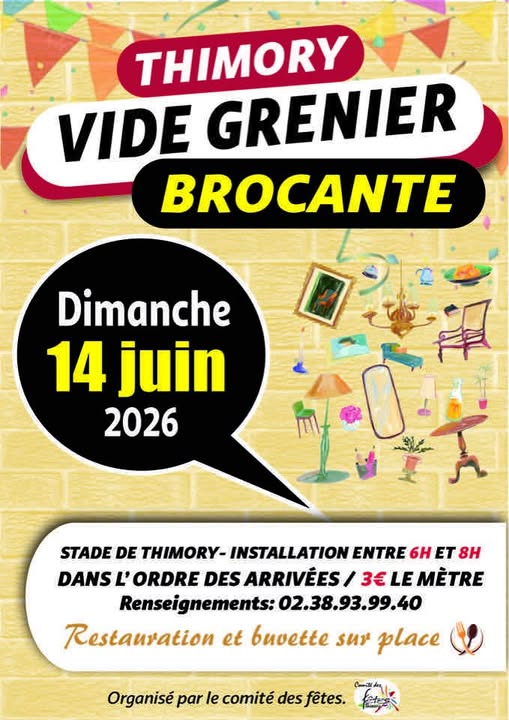 Vide-greniers Brocante Rue de Montargis Thimory 2026-06-14