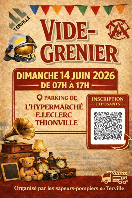 Vide-greniers des sapeurs-pompiers centre commercial E. Leclerc Terville