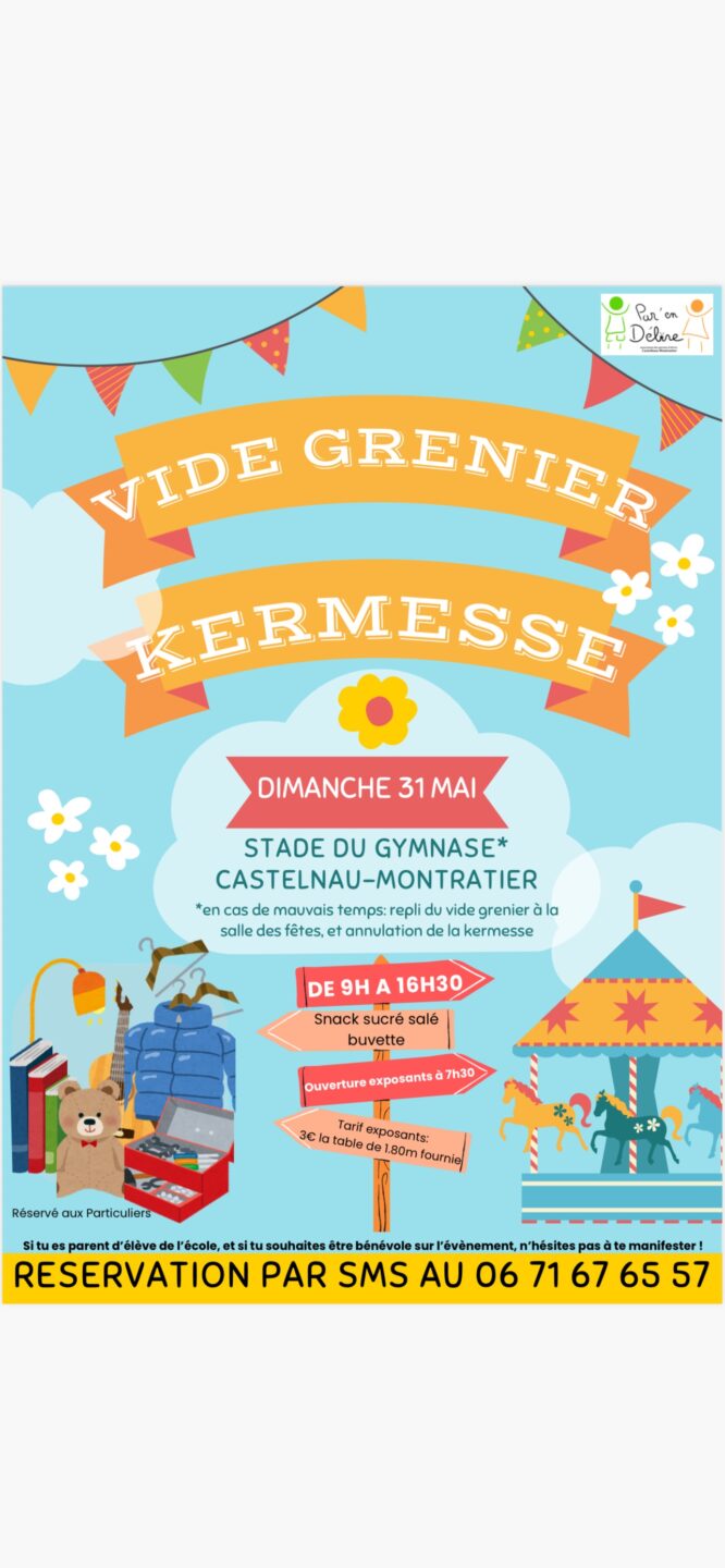 Vide-greniers et kermesse à Castelnau-Montratier  Castelnau Montratier-Sainte Alauzie