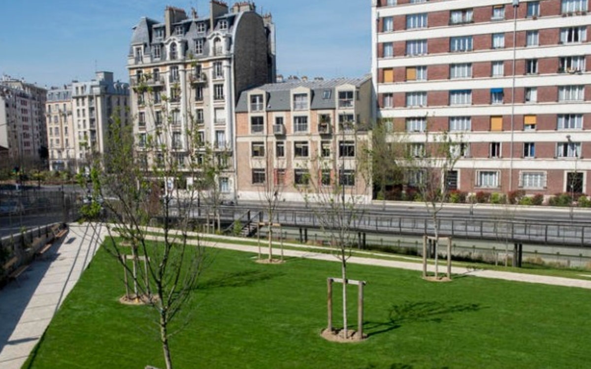 Visite Autour de la Poterne de Peupliers, les rails ont cédé la place à la végétation 14 place de Rungis paris