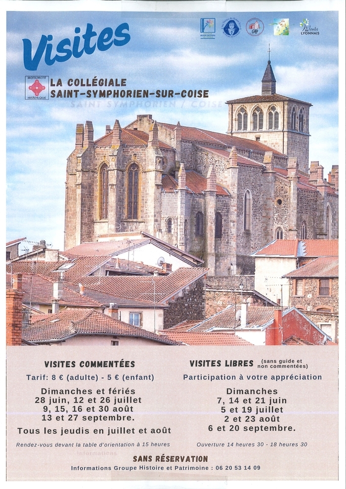 Visite commentée de la Collégiale de Saint-Symphorien-sur-Coise., Collégiale Saint-Symphorien-sur-Coise, Saint-Symphorien-sur-Coise