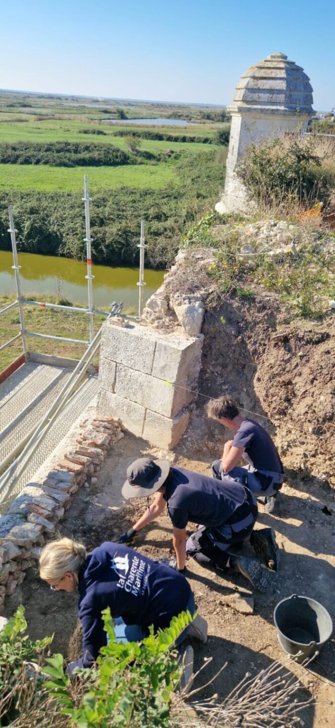 Visite de chantier sur/sous rempart Place forte de Brouage Marennes-Hiers-Brouage