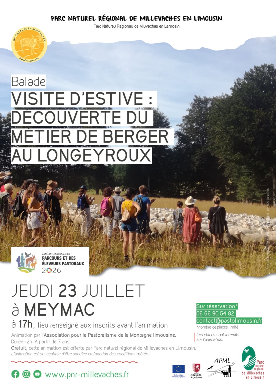 Visite d'estive découverte du métier de berger.e au Longeyroux Meymac 2026-07-23