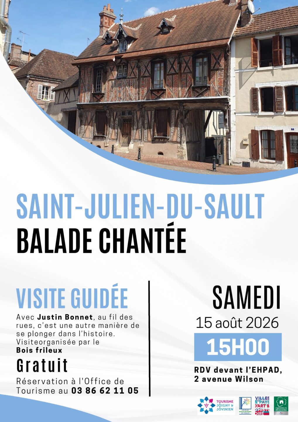Visite guidée à St-Julien-du-Sault Balade chantée Saint-Julien-du-Sault