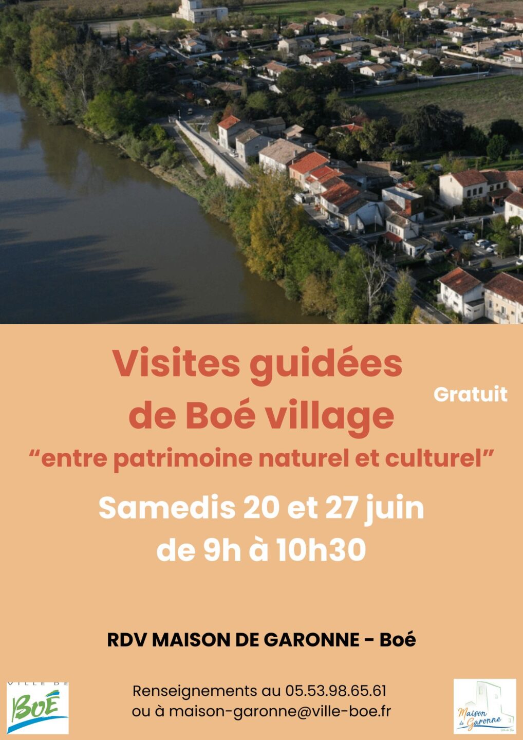 Visite guidée de Boé village Maison de Garonne Boé
