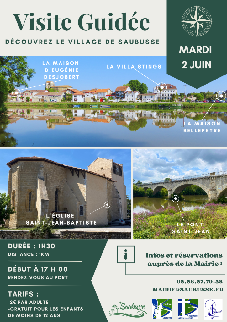 Visite guidée de Saubusse Rendez-vous au Port Saubusse