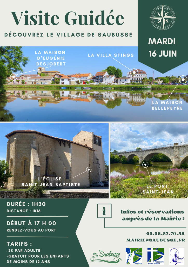 Visite guidée de Saubusse Rendez-vous au Port Saubusse