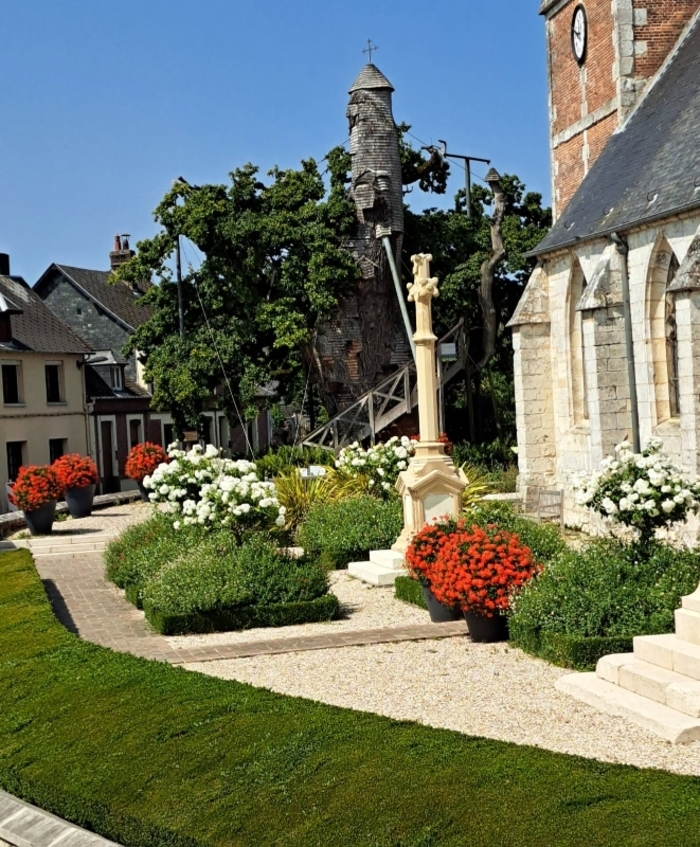 Visite guidée du chêne et de l'église Église Saint-Quentin Allouville-Bellefosse