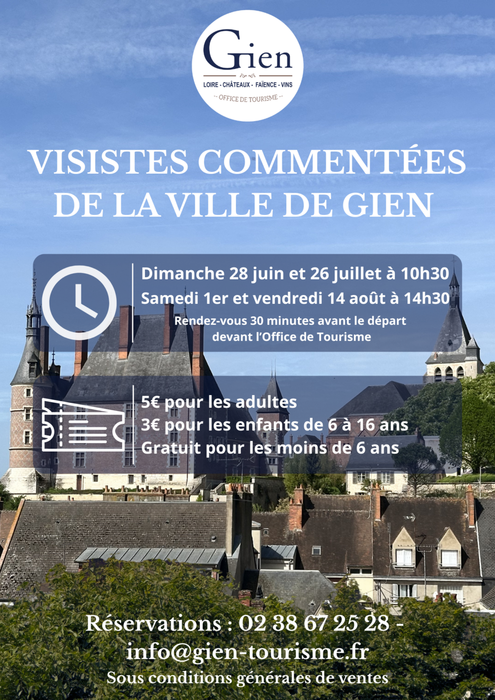 Visites Commentées de la Ville de Gien Place Jean Jaurès Gien 2026-06-28