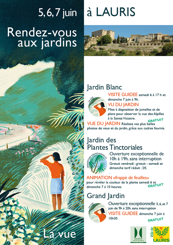 visites des 3 jardins de Lauris (84), Jardins du château de Lauris, Lauris