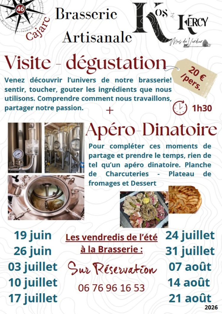 Visites d’été à la Brasserie Kos Cajarc