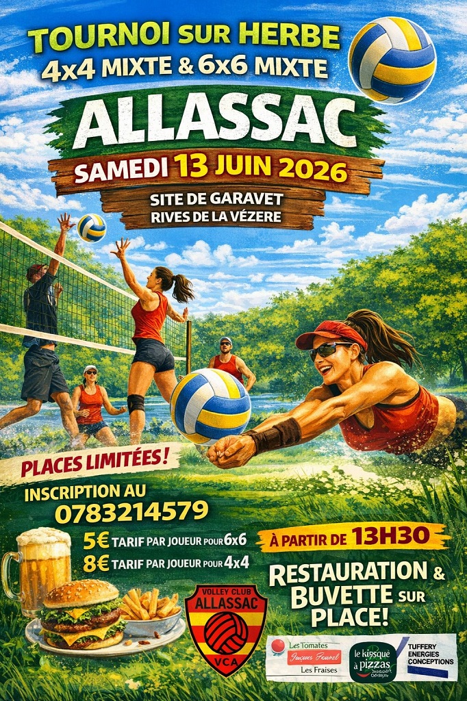 Volley tournoi sur herbe garavet Allassac 2026-06-13