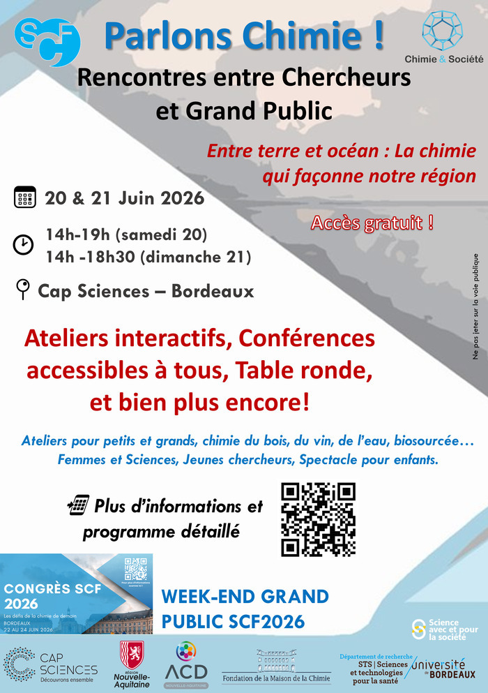 Week-end grand public : Parlons Chimie ! Cap Sciences