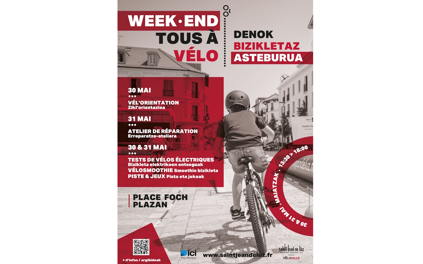 Week-end Tous à vélo Place Ferdinand Foch Saint-Jean-de-Luz 2026-05-30
