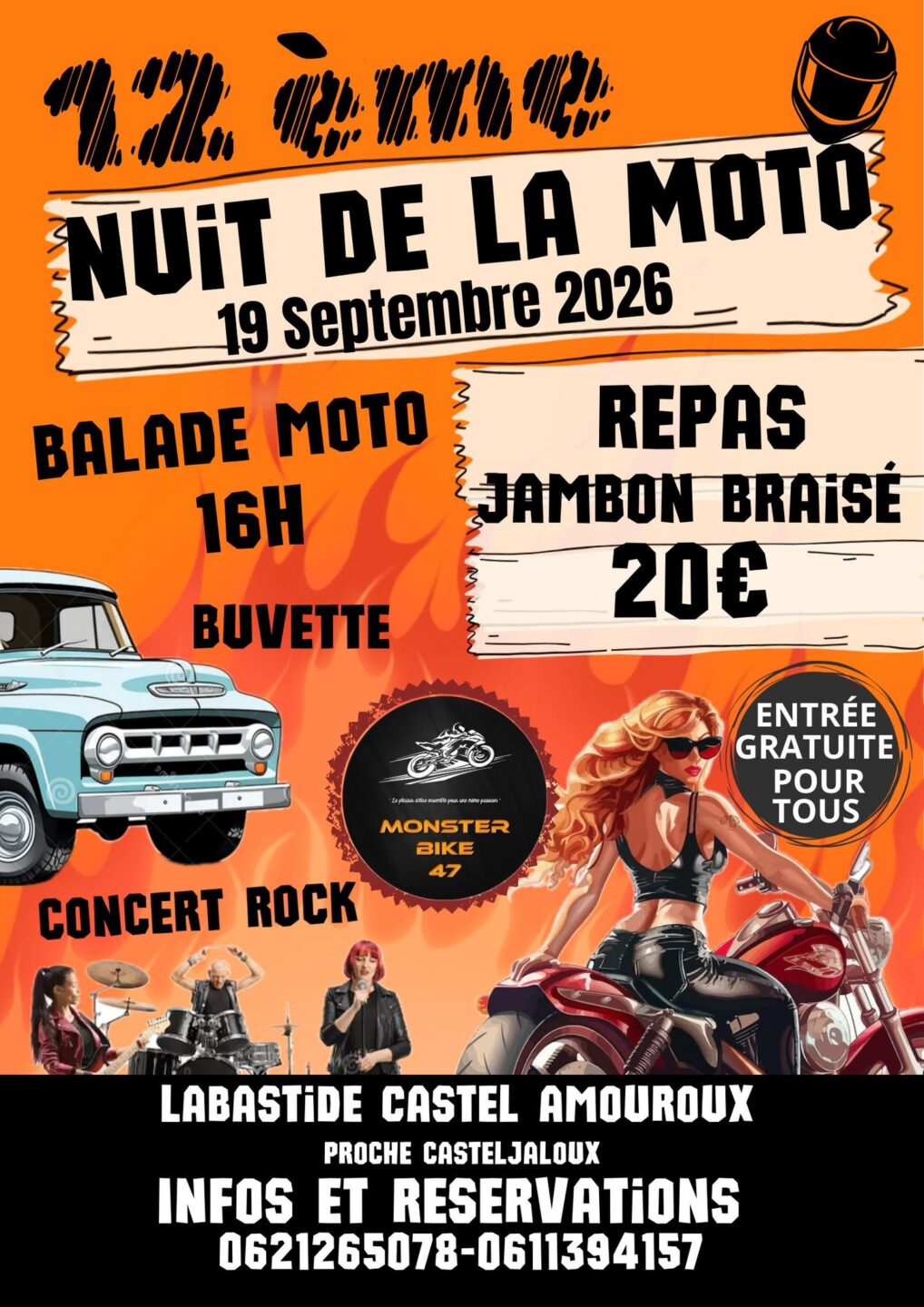 12° nuit de la moto  Labastide-Castel-Amouroux