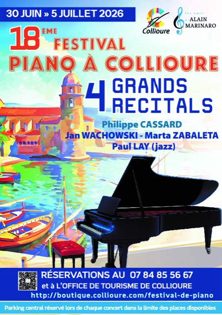 18 ÈME FESTIVAL DE PIANO À COLLIOURE ! Collioure