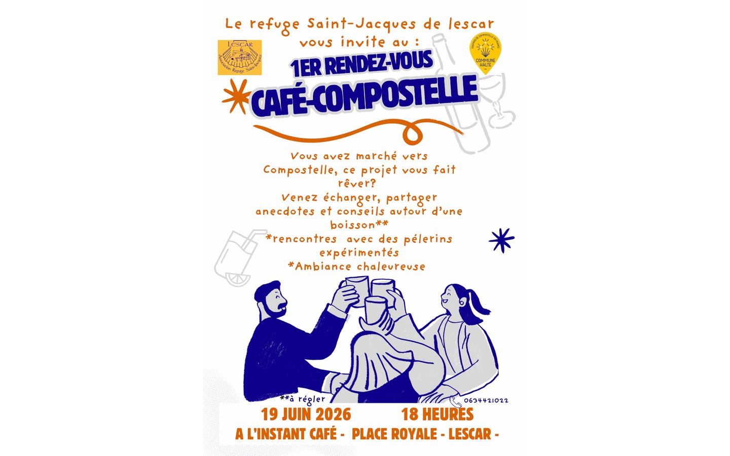 1er Café Compostelle L’Instant café Lescar
