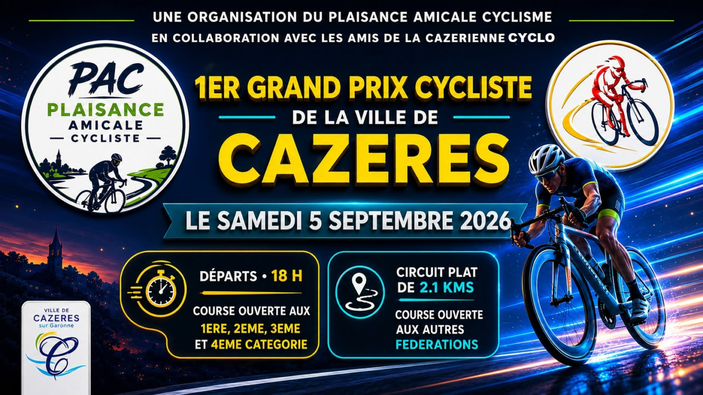 1ER GRAND PRIX CYCLISTE DE LA VILLE DE CAZÈRES Cazères
