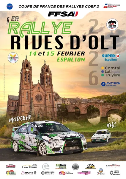 1er Rallye des Rives du Lot Parc assistance Espalion
