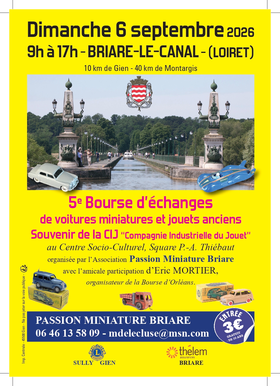 5e Bourse d&rsquo;échanges de voitures miniatures et jouts anciens  Briare