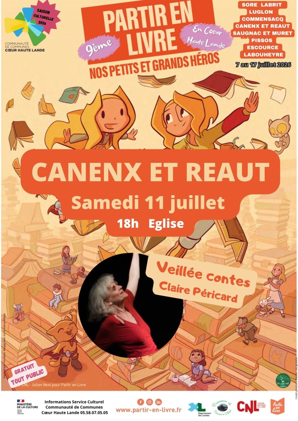 9ème Festival Partir en Livre en Coeur Haute Lande Canenx-et-Réaut