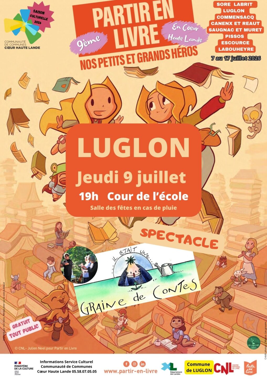 9ème Festival Partir en Livre en Coeur Haute Lande Luglon