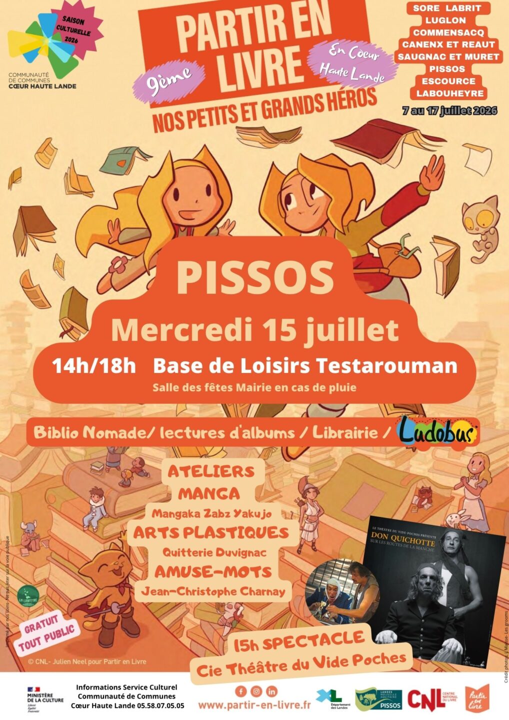 9ème Festival Partir en Livre en Coeur Haute Lande Pissos