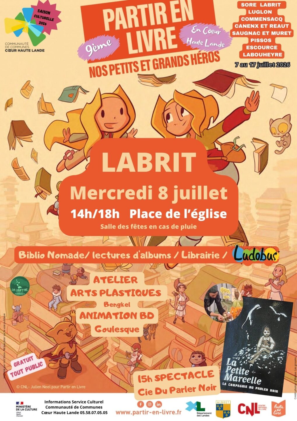 9ème Festival Partir en Livre en Coeur Haute Lande Sabres
