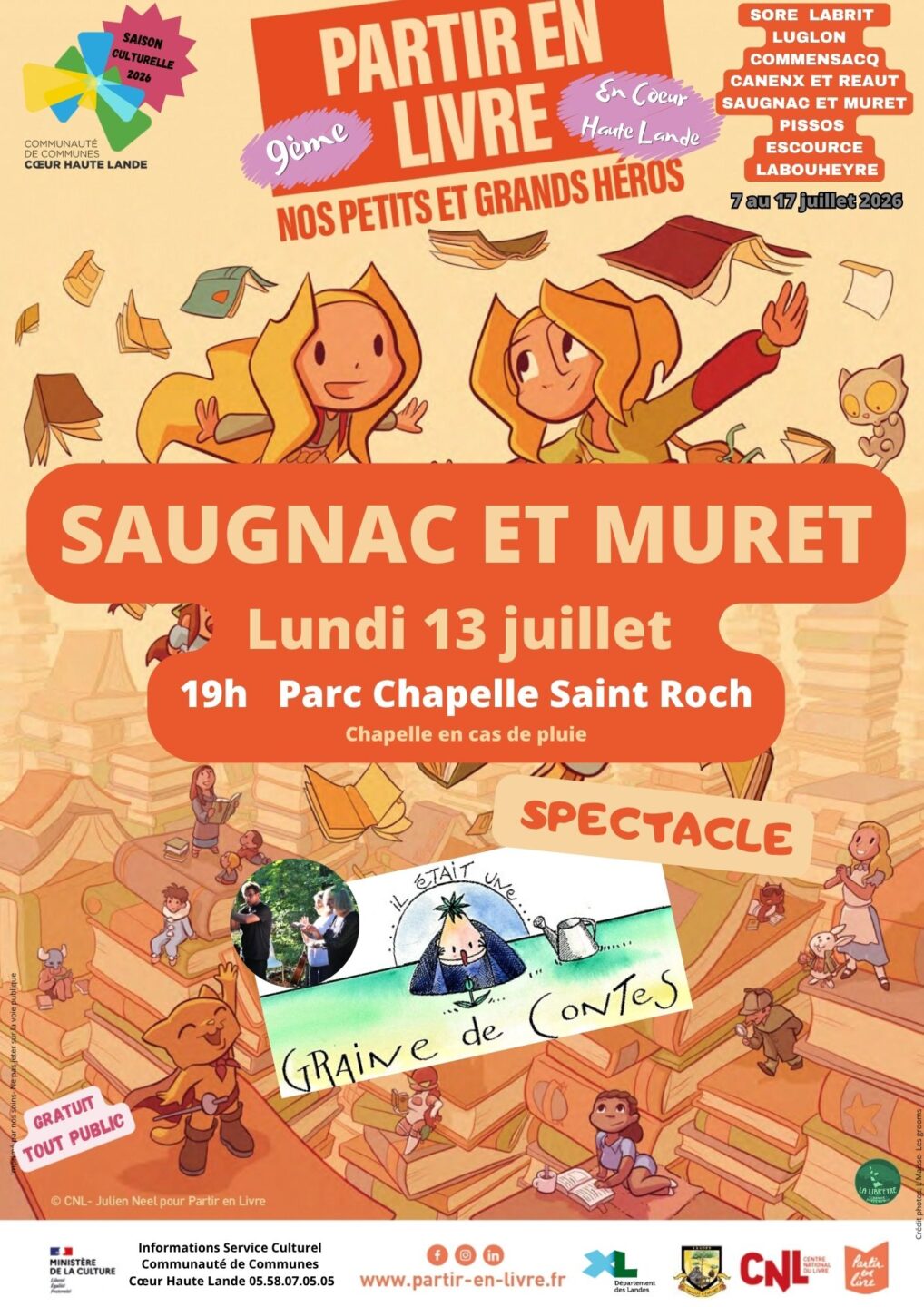9ème Festival Partir en Livre en Coeur Haute Lande Saugnac-et-Muret