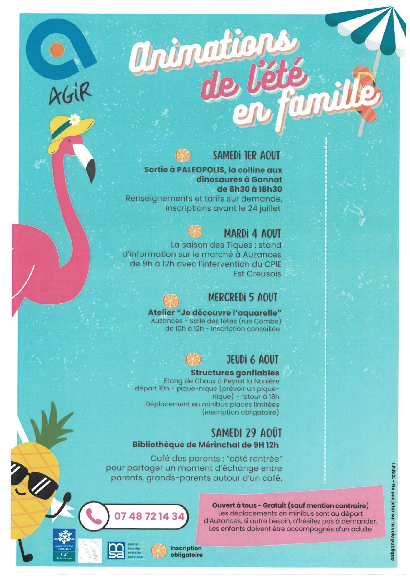 AGIR Animation de l’été en famille AOUT Auzances