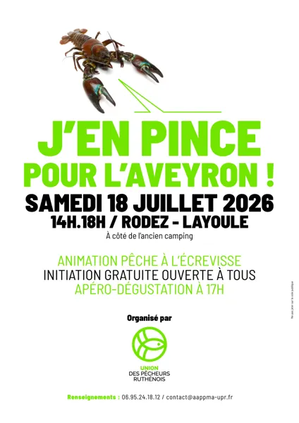 Animation de pêche à l’écrevisse Rodez 2026-07-18