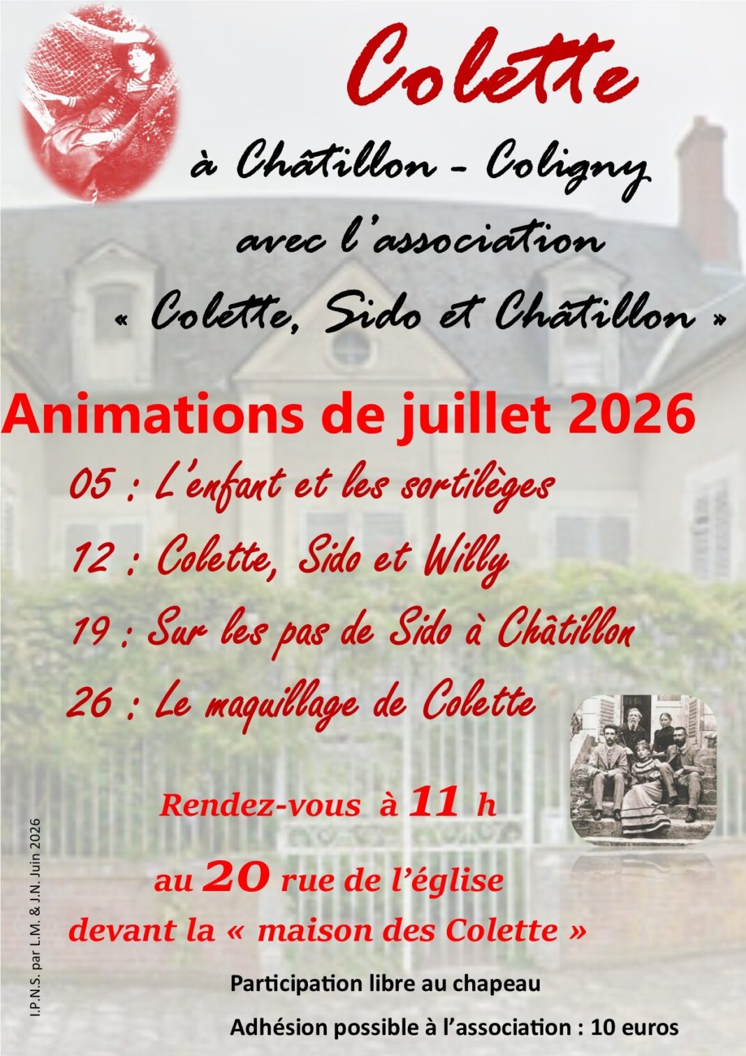 Animations autour de Colette  Châtillon-Coligny