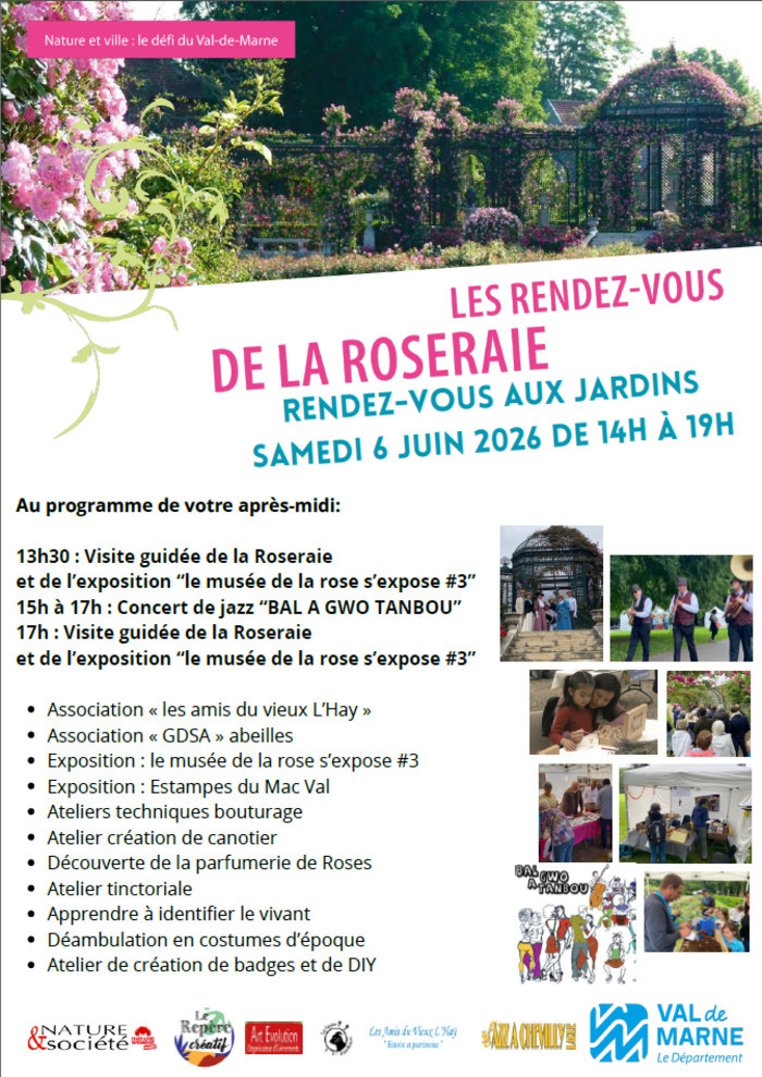 Animations et ateliers, Roseraie du Val-de-Marne, L’Haÿ-les-Roses