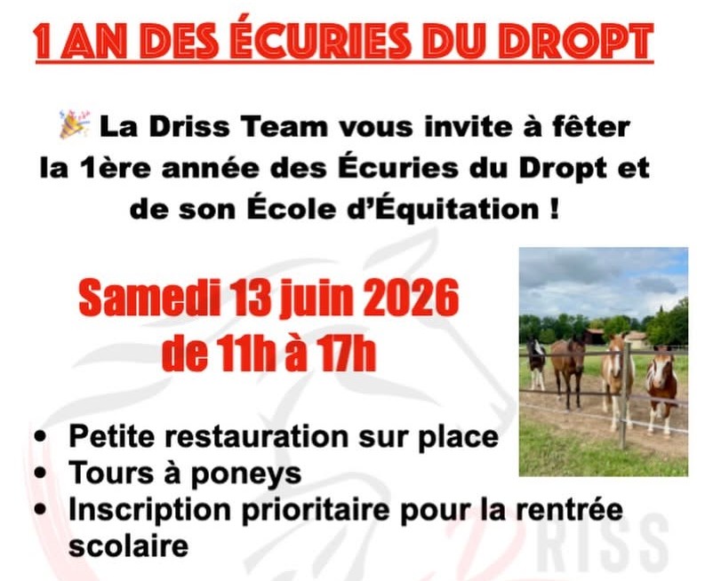 Anniversaire des 1 an aux Écuries du Dropt Saint-Pierre-sur-Dropt