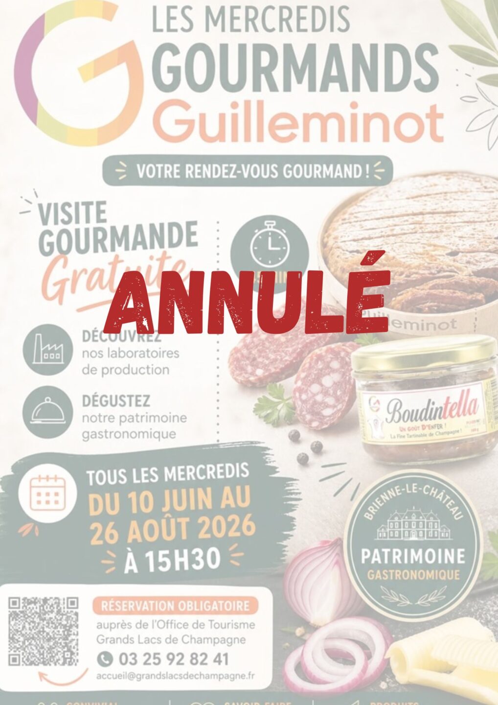 ANNULÉ Les mercredis gourmands Guilleminot Brienne-le-Château
