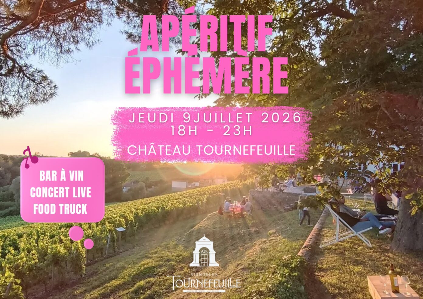 Apéritif éphémère au Château Tournefeuille Tournefeuille Néac