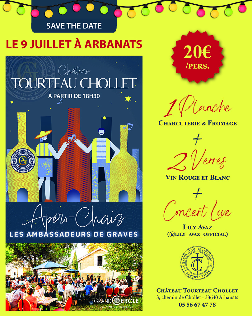 Apéro chai au Château Tourteau Chollet Arbanats