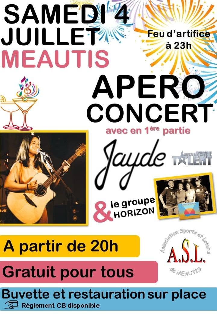 Apéro concert et feu d&rsquo;artifice  Méautis