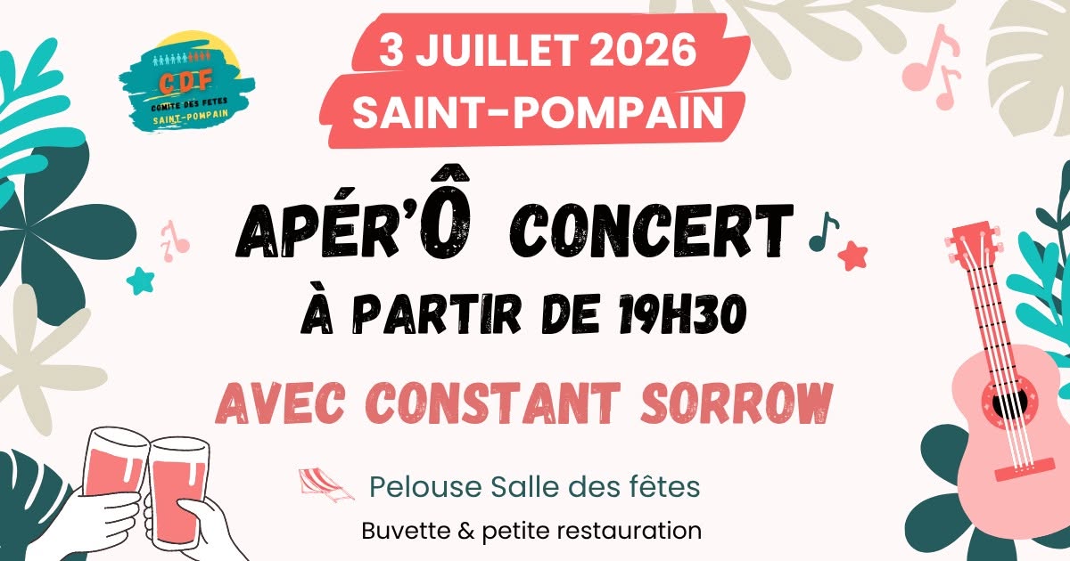 Apér’O ! Concert Pelouse de la salle des fêtes Saint-Pompain 2026-07-03